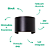 Arandela Parede Led Rondo 6W 3000K 300Lm 13,5x11,7x10Cm Preto IP65 RON1AR01PT014 - Imagem 3