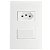 Conjunto Placa 4x2 Com Interruptor Simples E Tomada 10A Branco 85048 - Imagem 1