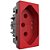Modulo Tomada 2P+T 250V Vermelha 85022 - Imagem 1