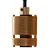 Pendente Socket 1xE27 Bulbo Max 40W Cobre DA002A - Imagem 1