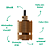Pendente Socket 1xE27 Bulbo Max 40W Cobre DA002A - Imagem 3