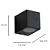 Arandela Dots Square 7,2cmx9,5cmx8cm 1xGU10 Mr16 Max 50W Preto Ip65 DL162B - Imagem 4