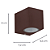 Arandela Dots Square 7,2cmx9,5cmx8cm 1xGU10 Mr16 Max 50W Marrom Ip65 DL162M - Imagem 4