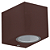Arandela Dots Square 7,2cmx9,5cmx8cm 1xGU10 Mr16 Max 50W Marrom Ip65 DL162M - Imagem 1