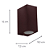 Arandela Dots Square 7,2cmx9,5cmx15cm 2xGU10 Mr16 Max 50W Marrom Ip65 DL162M2 - Imagem 4
