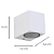 Arandela Dots Square 7,2cmx9,5cmx8cm 1xGU10 Mr16 Max 50W Branco Ip65 DL162W - Imagem 4