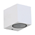 Arandela Dots Square 7,2cmx9,5cmx8cm 1xGU10 Mr16 Max 50W Branco Ip65 DL162W - Imagem 1