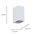 Arandela Dots Square 7,2cmx9,5cmx15cm 2xGU10 Mr16 Max 50W Branco Ip65 DL162W2 - Imagem 4