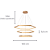 Pendente Led Hex 3000K 5550Lm 100cmx3,5cm Dourado Transparente GD017 - Imagem 4