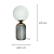 Abajur Cuíca Cromo 20cmx43cm Bulbo Max 40W Branco Negro HL020B - Imagem 4