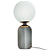 Abajur Cuíca Cromo 20cmx43cm Bulbo Max 40W Branco Negro HL020B - Imagem 1