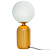 Abajur Cuíca 20cmx43cm Bulbo Max 40W Dourado Branco HL020G - Imagem 1
