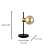 Abajur Tutu 14cmx21cmx32,5cm 1xG9 Max 25W Preto Dourado HL029 - Imagem 4