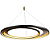 Pendente Led Loop 48W 3000K 1500Lm 62cmx2,2cm Preto Dourado HM009BG - Imagem 1