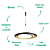 Pendente Led Loop 48W 3000K 1500Lm 62cmx2,2cm Preto Dourado HM009BG - Imagem 3