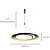 Pendente Led Loop 48W 3000K 1500Lm 62cmx2,2cm Preto Dourado HM009BG - Imagem 4