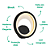 Arandela Led Loop 10W 3000K 330Lm 22cmx5,2cm Preto Branco HM006WB - Imagem 3