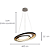 Pendente Led Loop 48W 3000K 1500Lm 62cmx2,2cm Preto Branco HM009WB - Imagem 4