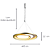 Pendente Led Loop 48W 3000K 1500Lm 62cmx2,2cm Branco Dourado HM009WG - Imagem 4