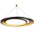 Pendente Led Loop 76W 3000K 2280Lm 82cmx2,2cm Preto Dourado HM010BG - Imagem 1