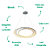 Pendente Led Loop 76W 3000K 3000Lm 82cmx2,2cm Cromado Branco HM010CR - Imagem 3