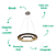 Pendente Led Loop 76W 3000K 3000Lm 82cmx2,2cm Preto Branco HM010WB - Imagem 3