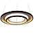 Pendente Led Loop 76W 3000K 3000Lm 82cmx2,2cm Preto Branco HM010WB - Imagem 1