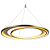 Pendente Led Loop 76W 3000K 2280Lm 82cmx2,2cm Branco Dourado HM010WG - Imagem 1