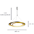 Pendente Led Loop 76W 3000K 2280Lm 82cmx2,2cm Branco Dourado HM010WG - Imagem 4