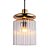 Pendente Tule 15cmx22cm 1xE14 Bolinha Max 4W Dourado Transparente HM013G - Imagem 1