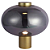 Abajur Led Mirage 1W 3000K 300Lm 36cmx35cm Dourado Fume HM015GS - Imagem 1