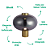 Abajur Led Mirage 1W 3000K 300Lm 36cmx35cm Dourado Fume HM015GS - Imagem 3