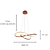Pendente Led Atom 36W 3000K 1188Lm 63cmx15cm Rose Gold HM019E - Imagem 4
