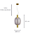 Pendente Led Kira 1W 3000K 300Lm 28cmx56cm Dourado Transparente HM018GC - Imagem 4