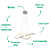Pendente Led Atom 36W 3000K 1188Lm 63cmx15cm Branco HM019W - Imagem 3