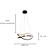 Pendente Led Nodo 36W 3000K 1188Lm 50cmx15cm Preto HM020B - Imagem 4