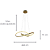 Pendente Led Atom 36W 3000K 1188Lm 63cmx15cm Dourado HM019G - Imagem 4