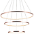 Pendente Led Birdie 3200K 3120lm 80cmx42cm Rose Gold Branco KW002E - Imagem 1