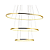 Pendente Led Birdie 39W 3000K 3000Lm 50cmx80cmx42cm Dourado KW004G - Imagem 1