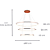Pendente Led Birdie 39W 3000K 3000Lm 80cmx1cm Rose Gold KW004E - Imagem 4