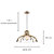 Pendente Tal 1xE27 Bulbo Max 40W Dourado KW003G - Imagem 4
