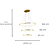 Pendente Led Birdie 45W 3000K 3400Lm 100cmx1cm Dourado KW004GL - Imagem 4