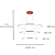 Pendente Led Birdie 45W 3000K 3400Lm 100cmx1cm Rose Gold KW004EL - Imagem 4