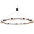 Pendente Led Beep 3000K 4200Lm 90cmx6cm Preto Dourado KW010LB - Imagem 1