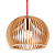 Pendente Wood 22cmx15cm 1xE27 Bulbo Max 40W Cromado Marrom LB001 - Imagem 1