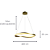 Pendente Led Mobius 24W 3000K 1920Lm 60cmx3cm Dourado MOB1PD01DR060 - Imagem 4