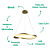 Pendente Led Mobius 24W 3000K 1920Lm 60cmx3cm Dourado MOB1PD01DR060 - Imagem 3