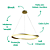 Pendente Led Mobius 36W 3000K 2880Lm 80cmx3cm Dourado MOB1PD01DR080 - Imagem 3