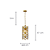 Pendente Arche 22cmx47cm 3xE14 Vela Max 40W Dourado Transparente MR005 - Imagem 4
