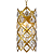 Pendente Arche 22cmx47cm 3xE14 Vela Max 40W Dourado Transparente MR005 - Imagem 1